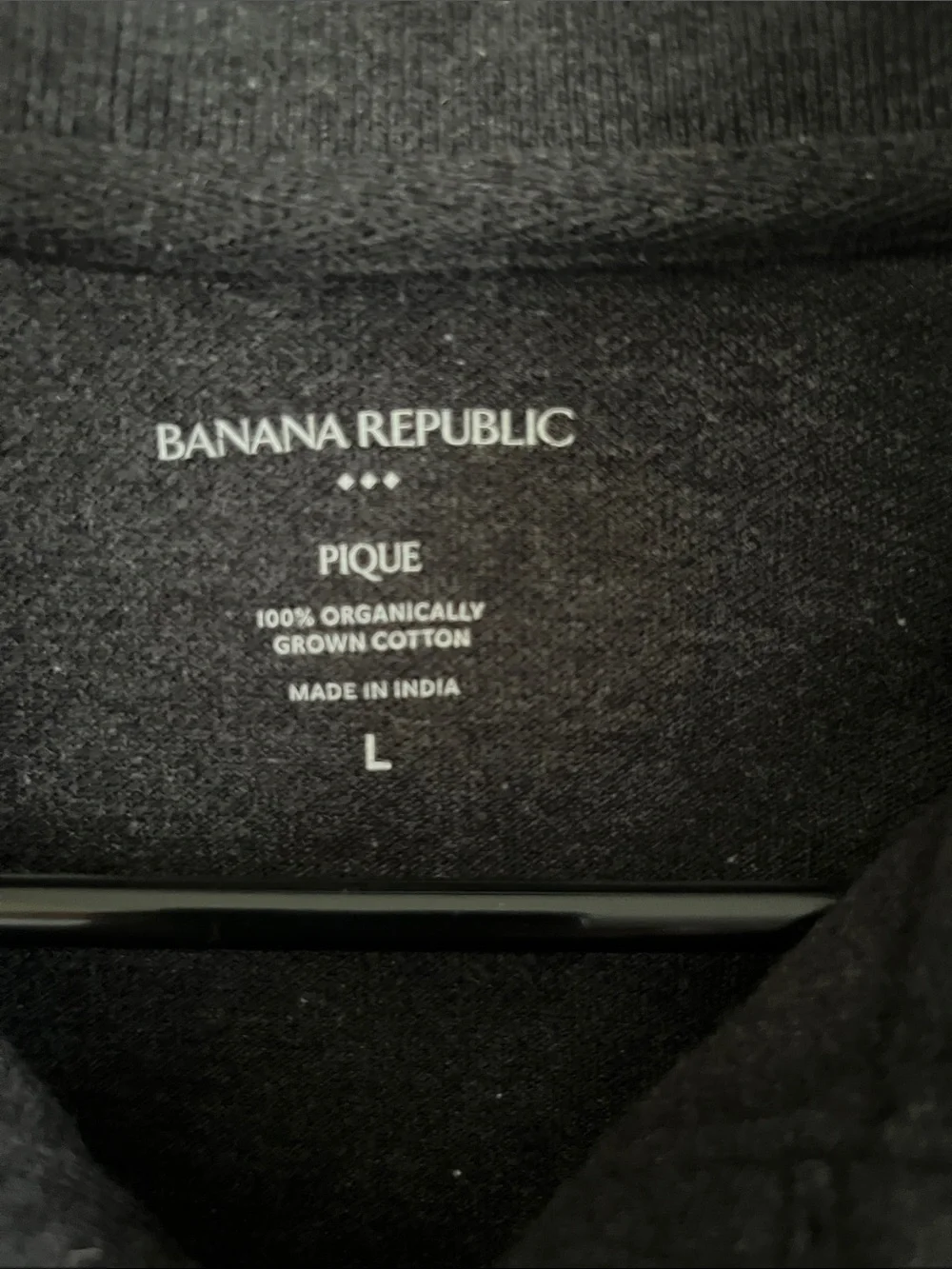 Banana Republic Men's Charcoal Gray Polo Shirt